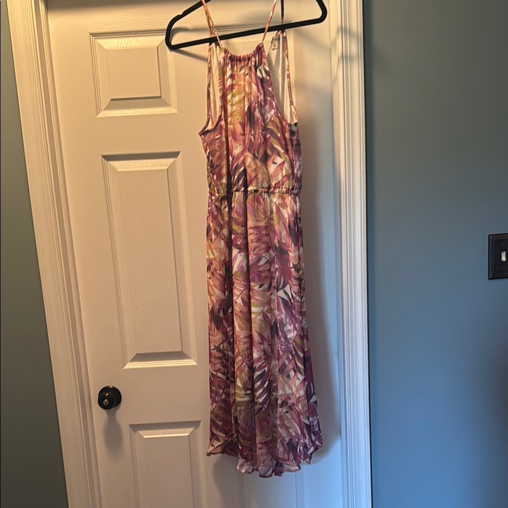 Lucky Brand Pink and Purple Halter m Sundress